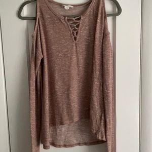 Cold-Shoulder Long Sleeve